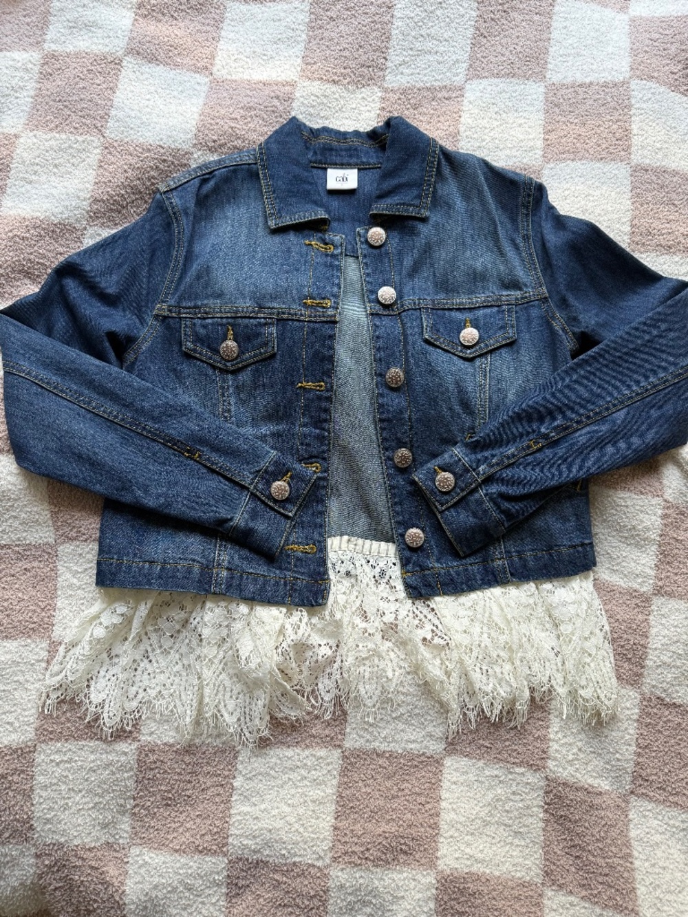 Cabi Jean Jacket w/ Removable Lace Size Small